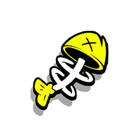 Dead fish bones symbol